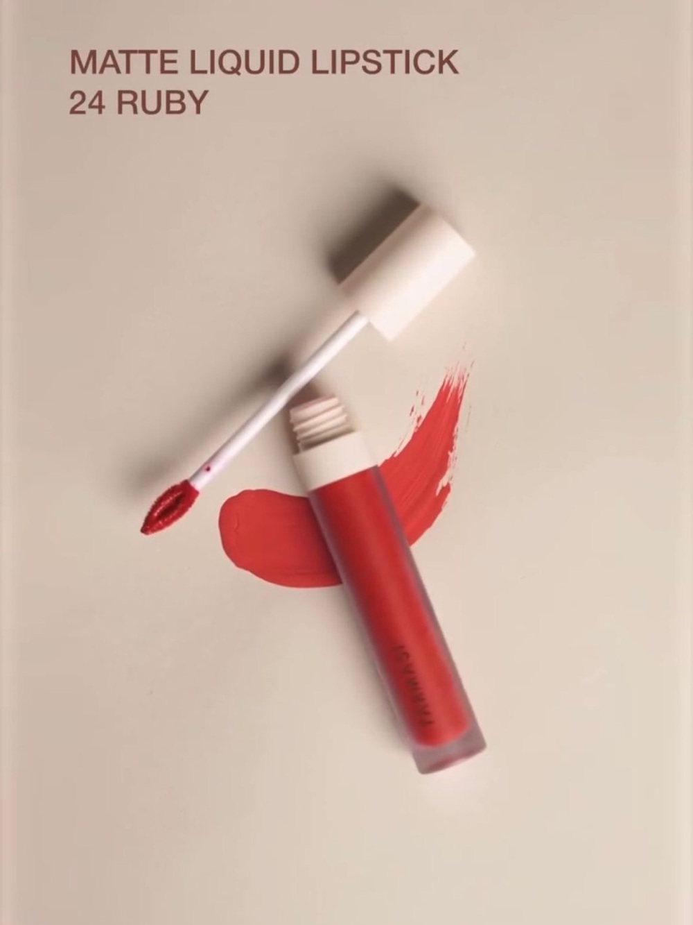 Farmasi Matte Liquid Lipstick 24 Ruby - Bold Ruby Red